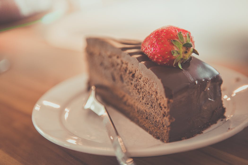Chokladtårta med jordgubbe